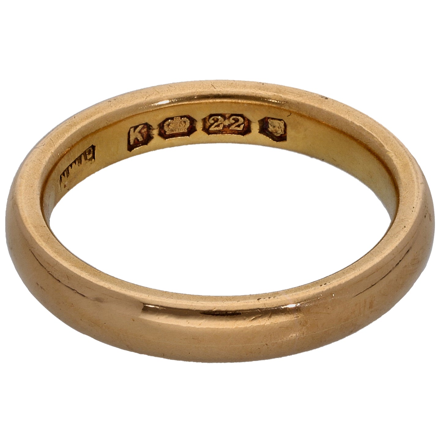 22ct Gold Plain Wedding Ring Size M