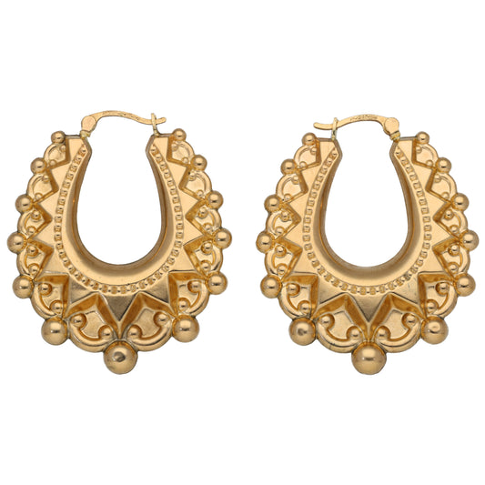 9ct Gold Creole Earrings