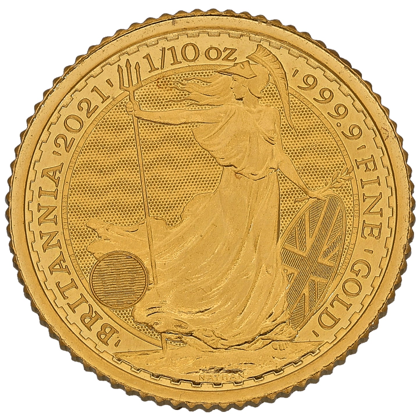 24ct Gold Queen Elizabeth II 1/10 OZ Britannia Coin 2021
