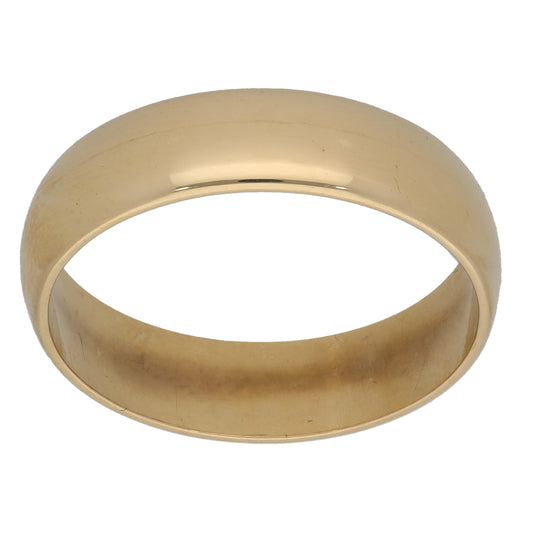9ct Gold Plain Wedding Ring Size W