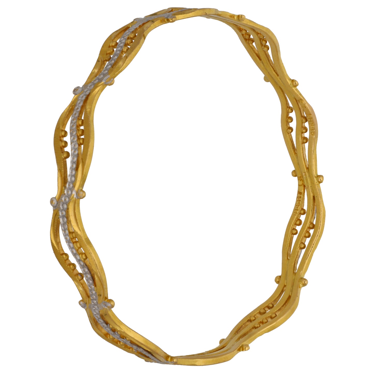 22ct Bicolour Gold Bangle