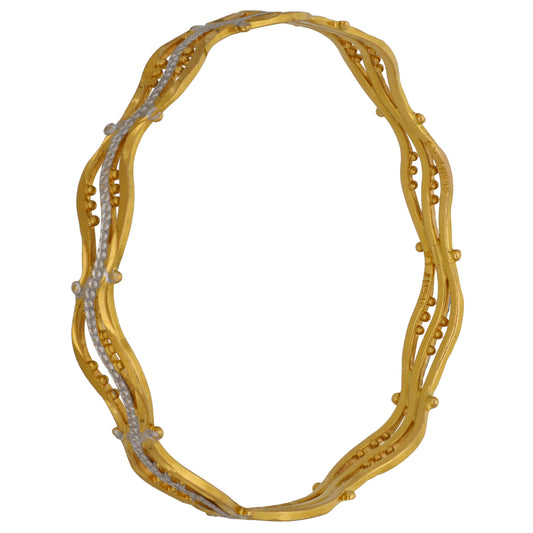 22ct Bicolour Gold Bangle