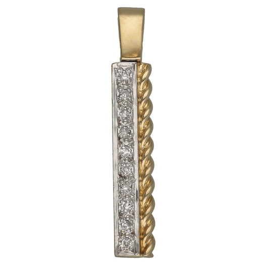 9ct Gold 0.10ct Diamond Dress/Cocktail Pendant