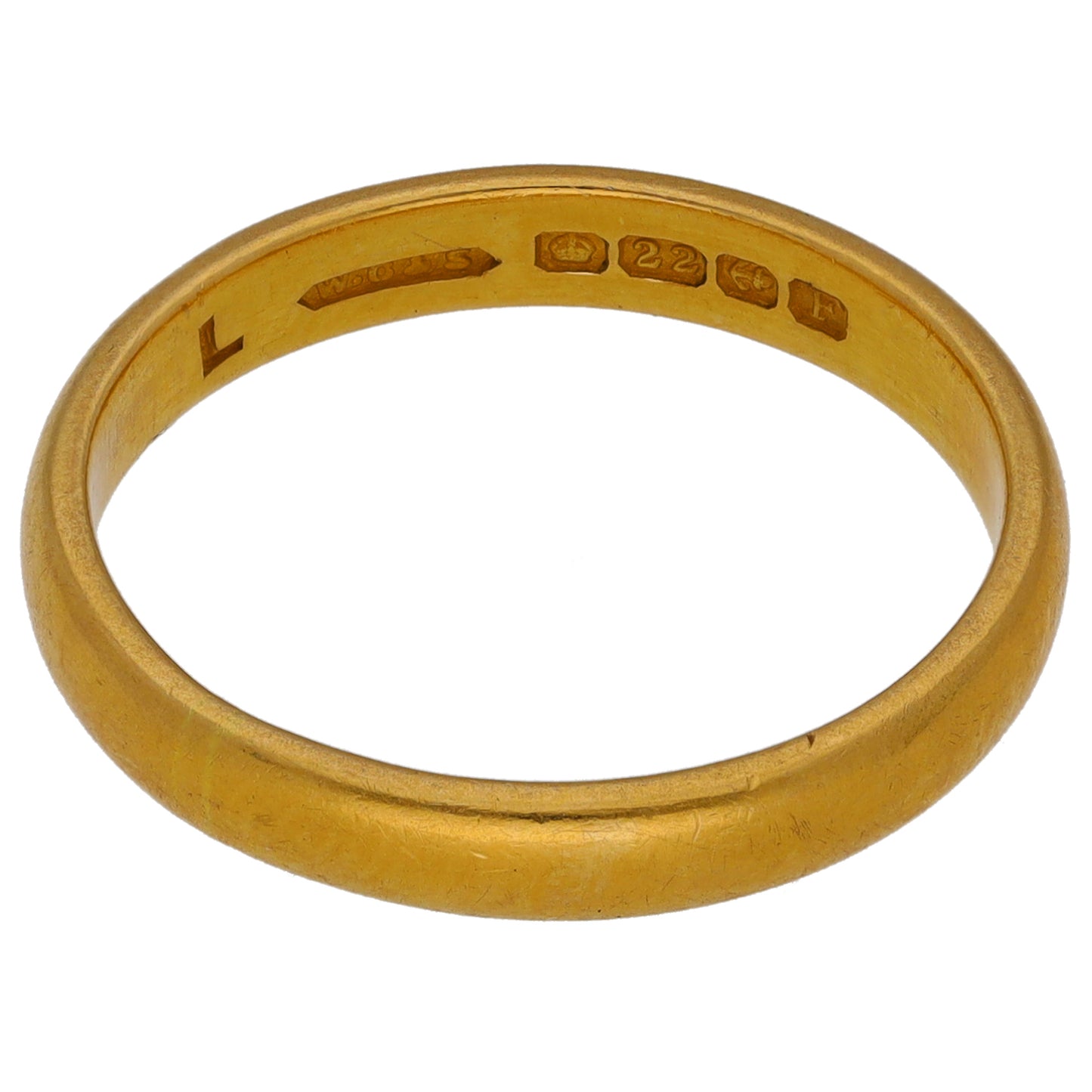 22ct Gold Plain Wedding Ring Size Q