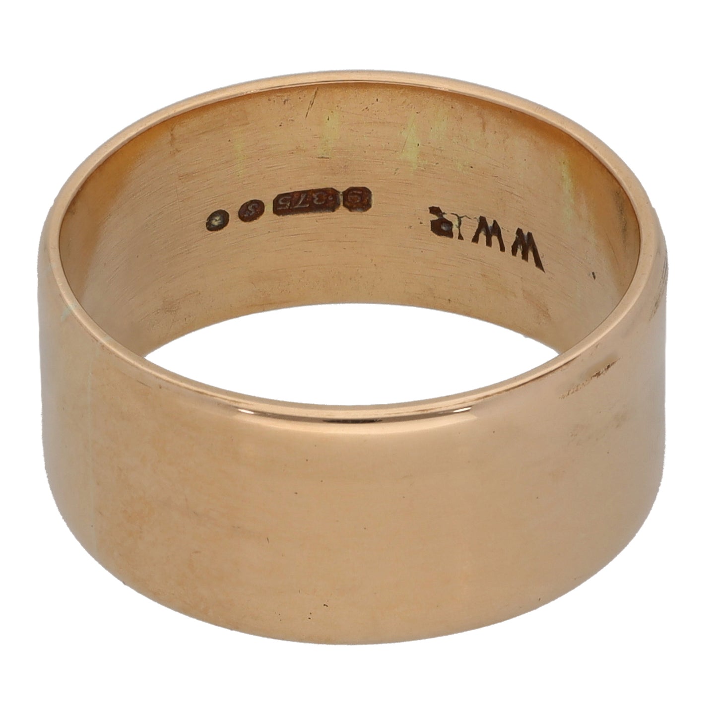 9ct Rose Gold Plain Wedding Ring Size P