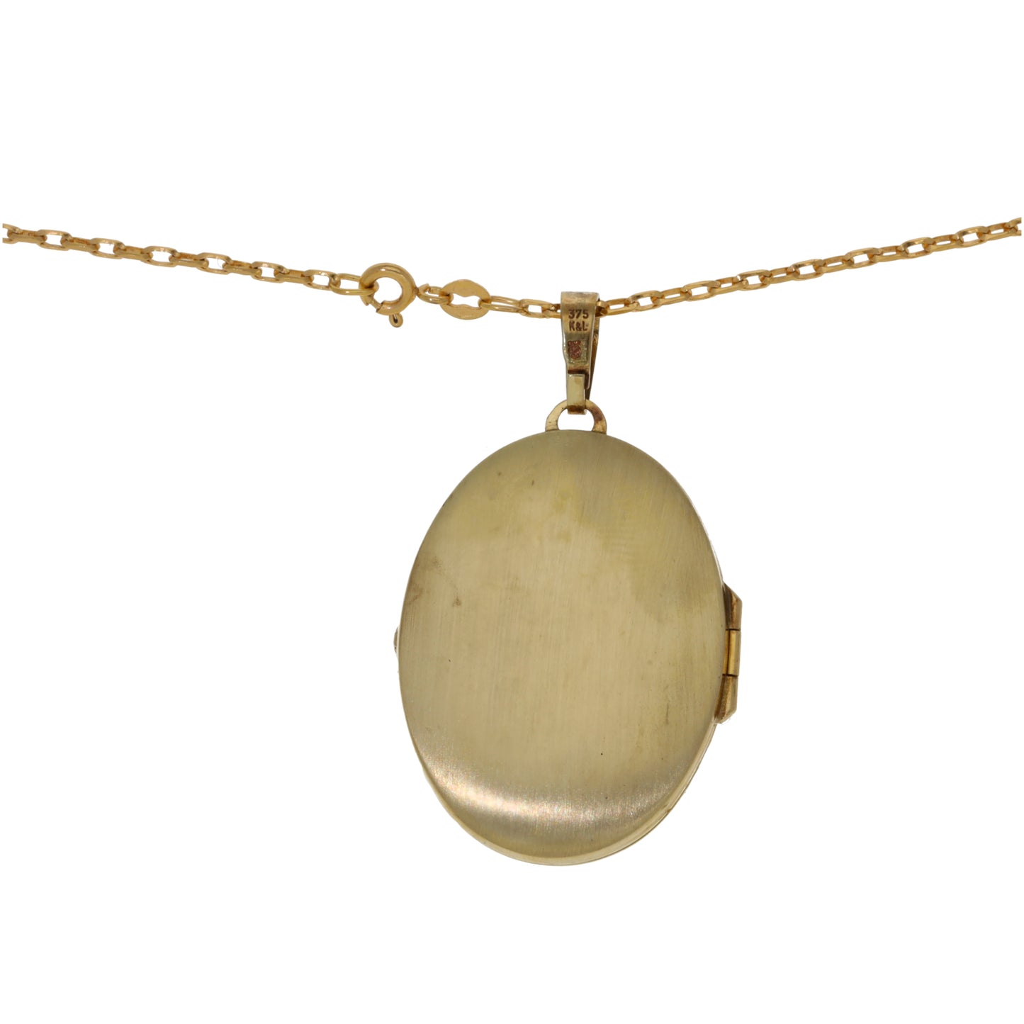 9ct Gold Patterned Locket Pendant
