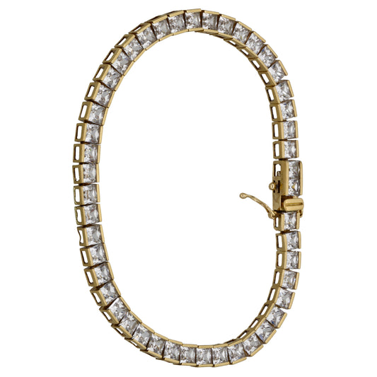 9ct Gold Cubic Zirconia Line/Tennis Bracelet