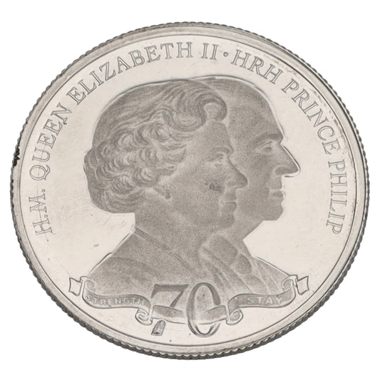 Platinum Queen Elizabeth II & Prince Phillip 70 Year 10 Pounds Coin 2017