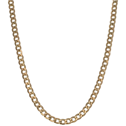 9ct Gold Curb Chain 18"