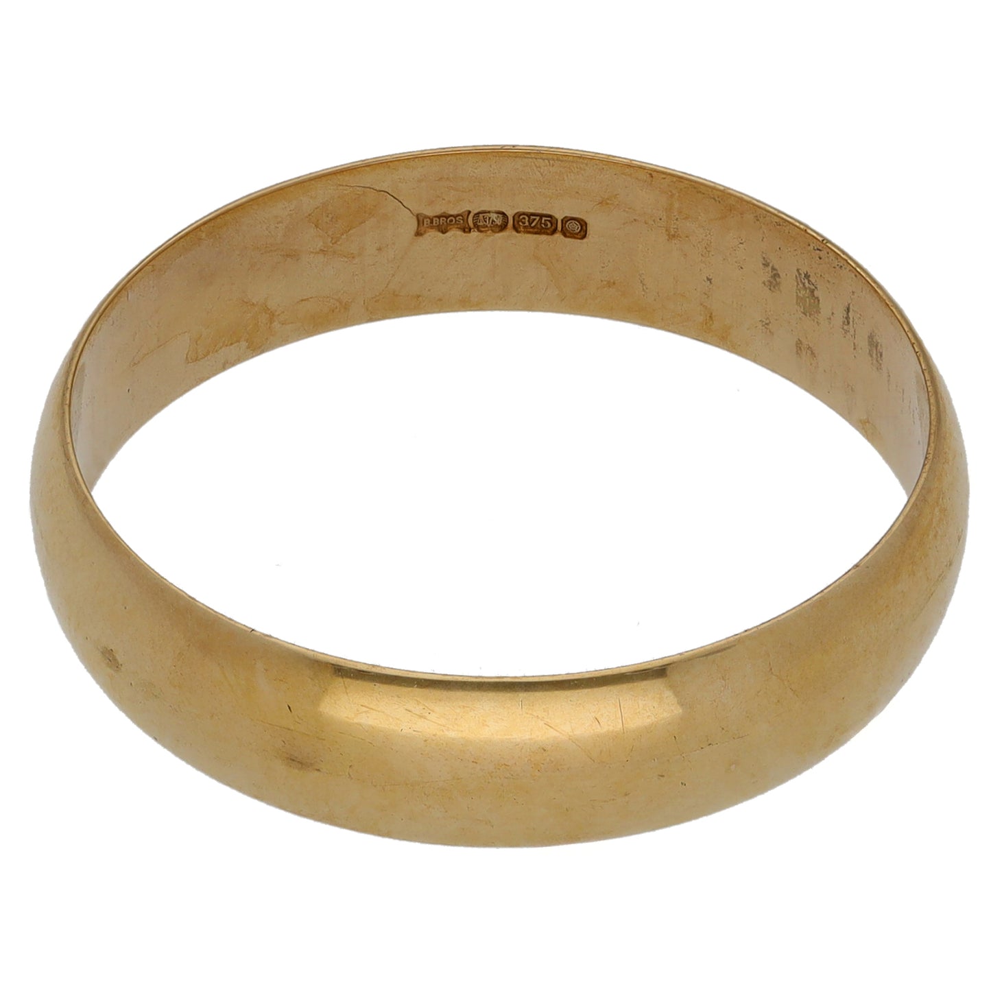 9ct Gold Plain Wedding Ring Size X
