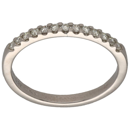 Platinum 0.32ct Diamond Half Eternity Ring Size L