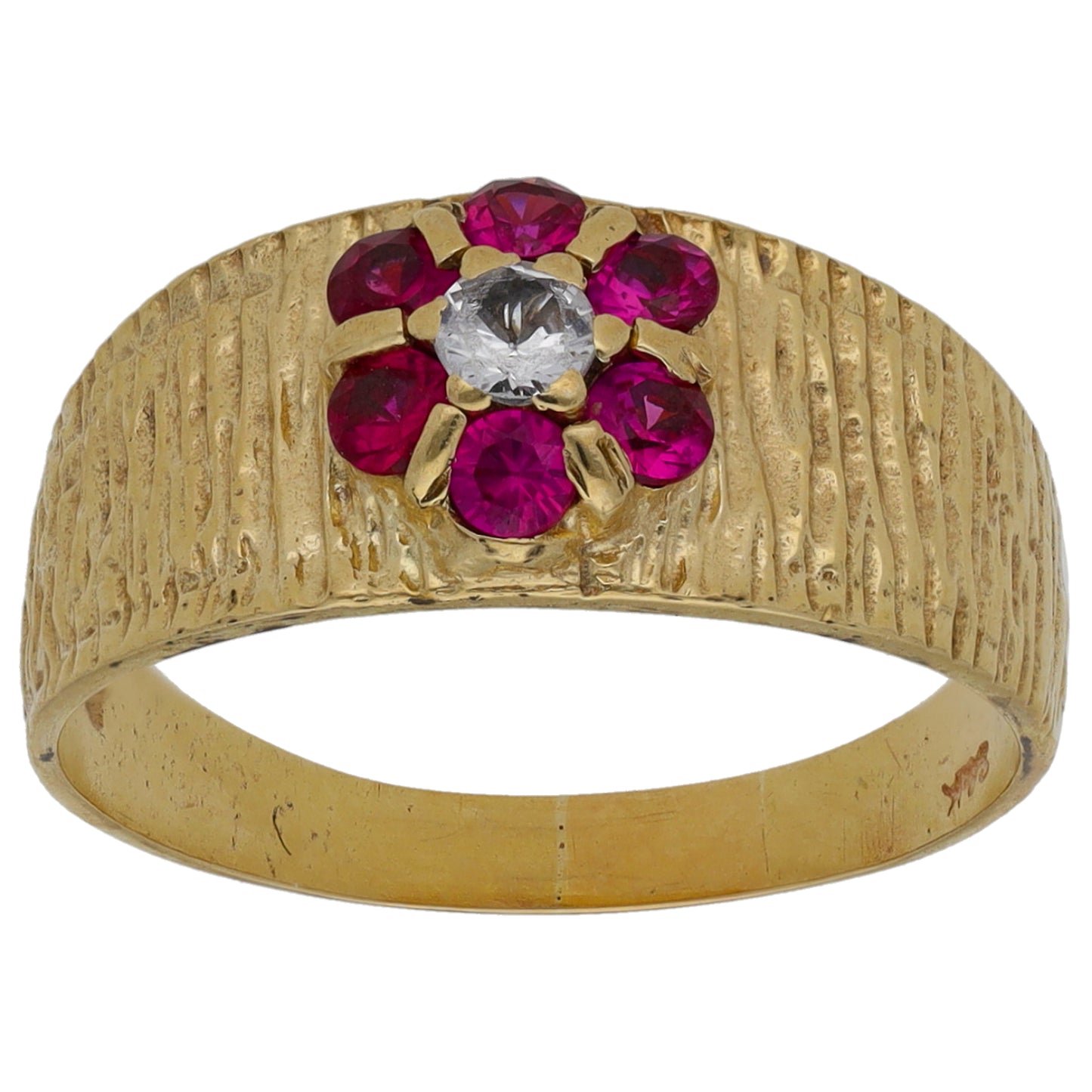 9ct Gold Imitation Gems Dress/Cocktail Ring Size N