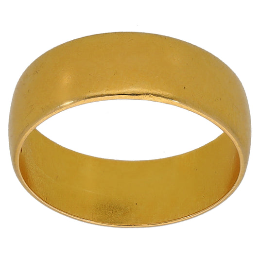 22ct Gold Plain Wedding Ring Size L