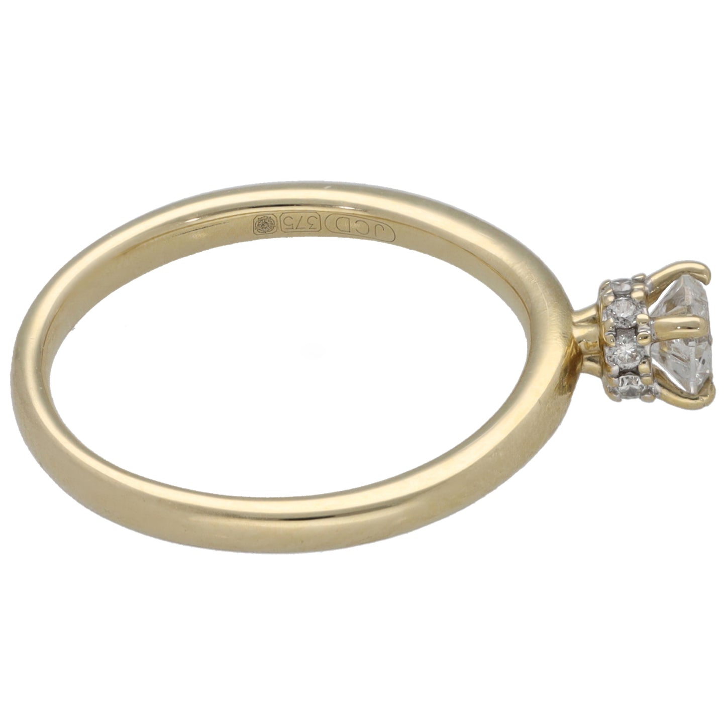 9ct Gold 0.33ct Diamond Cluster Ring Size L