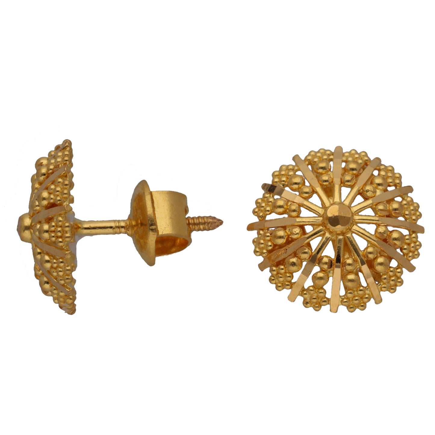 New 22ct Gold Filigree Stud Earrings