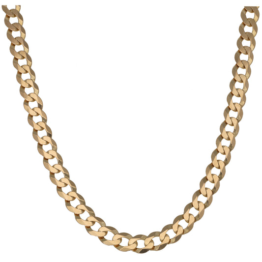 9ct Gold Curb Chain 18"
