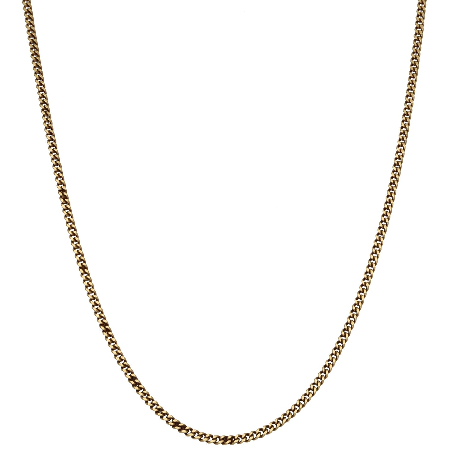 9ct Gold Curb Chain 18"