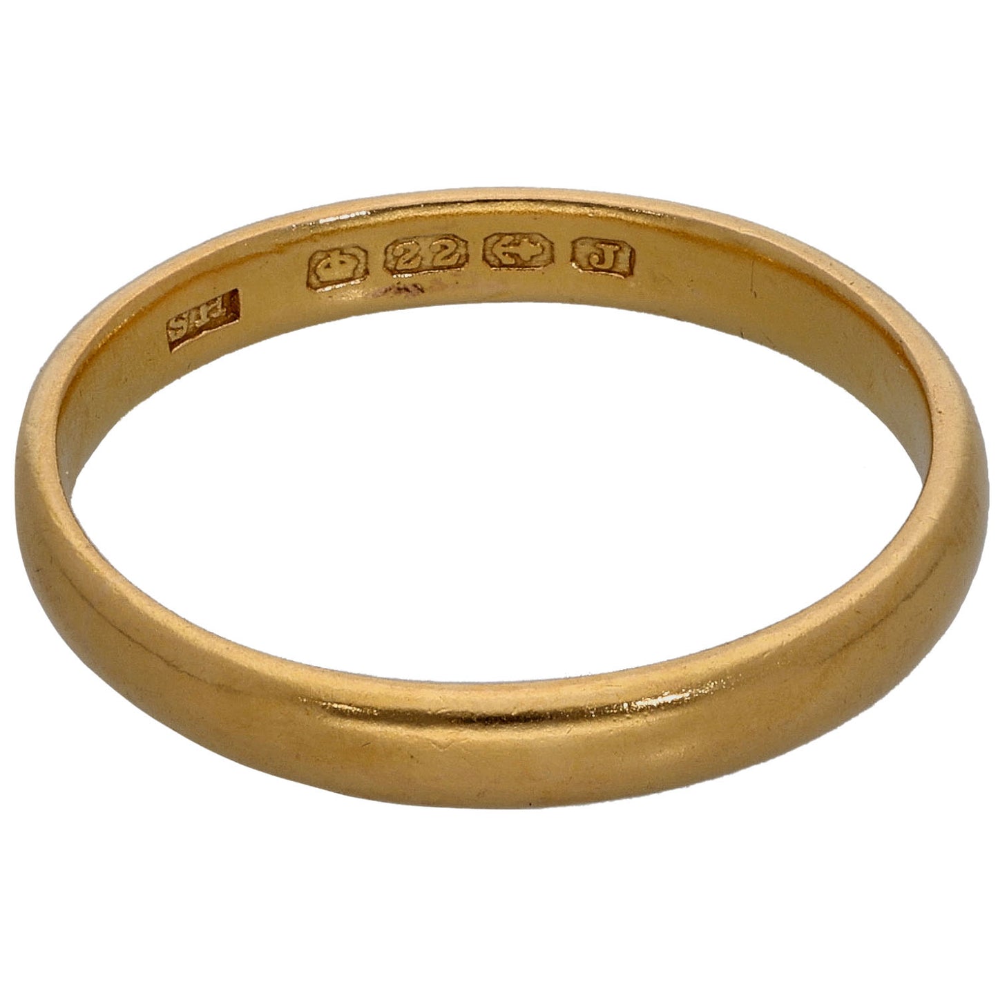 22ct Gold Plain Wedding Ring Size R