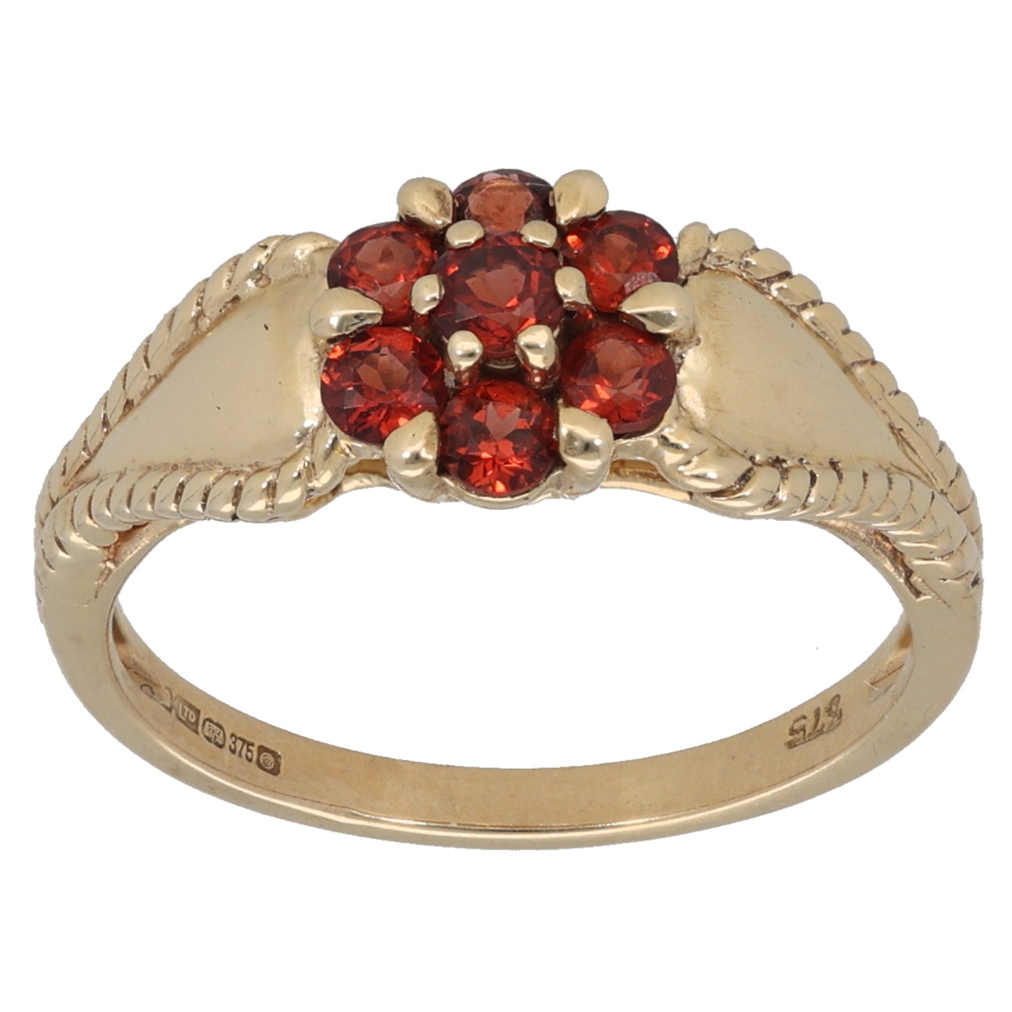 9ct Gold Garnet Dress/Cocktail Ring Size N