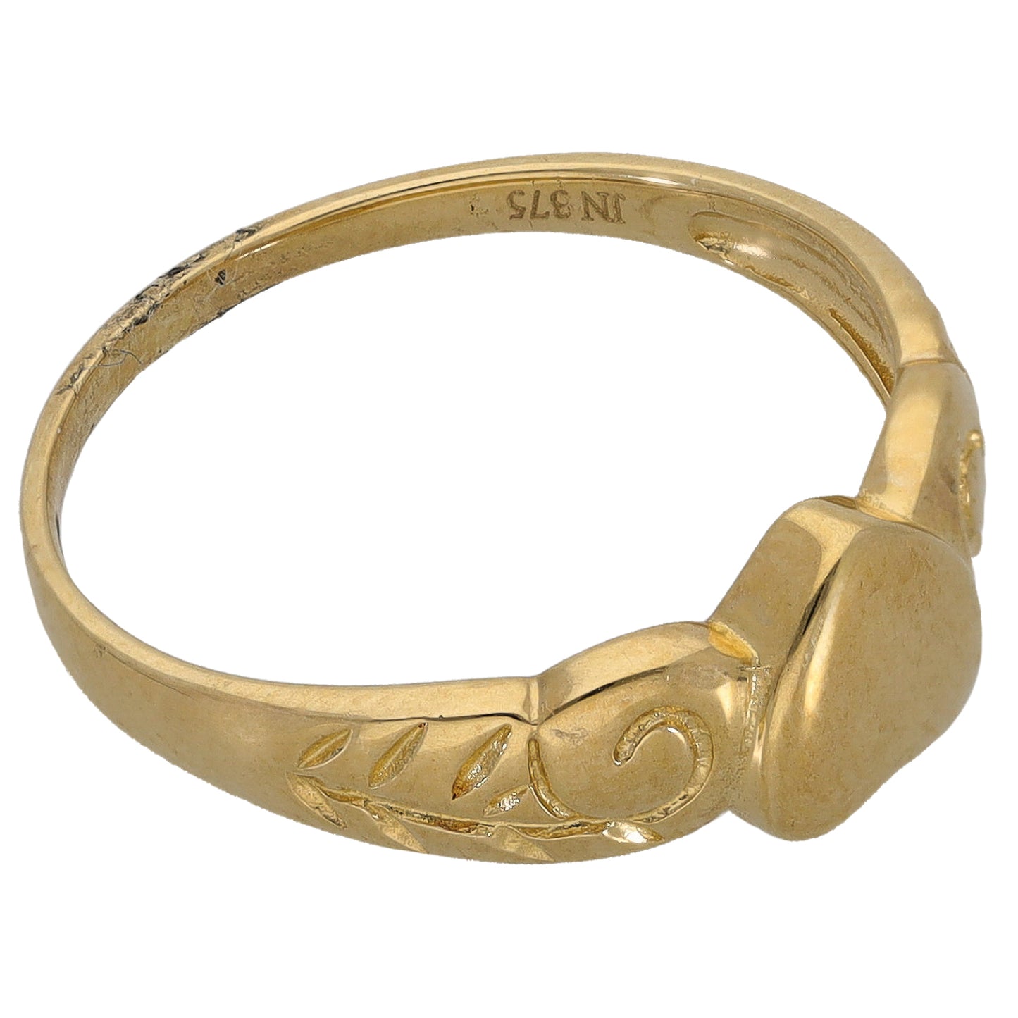 9ct Gold Heart Ring Size P
