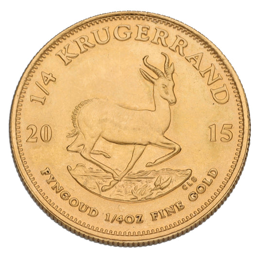 22ct Gold 1/4 OZ Krugerrand Coin 2015