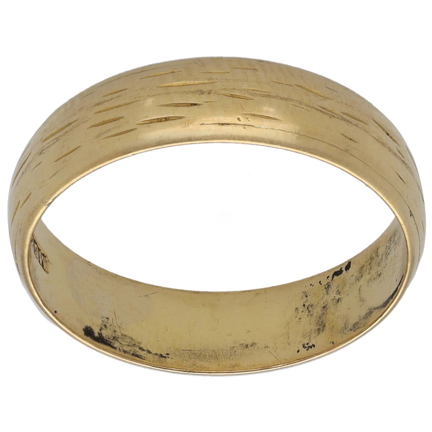 18ct Gold Plain Wedding Ring Size M