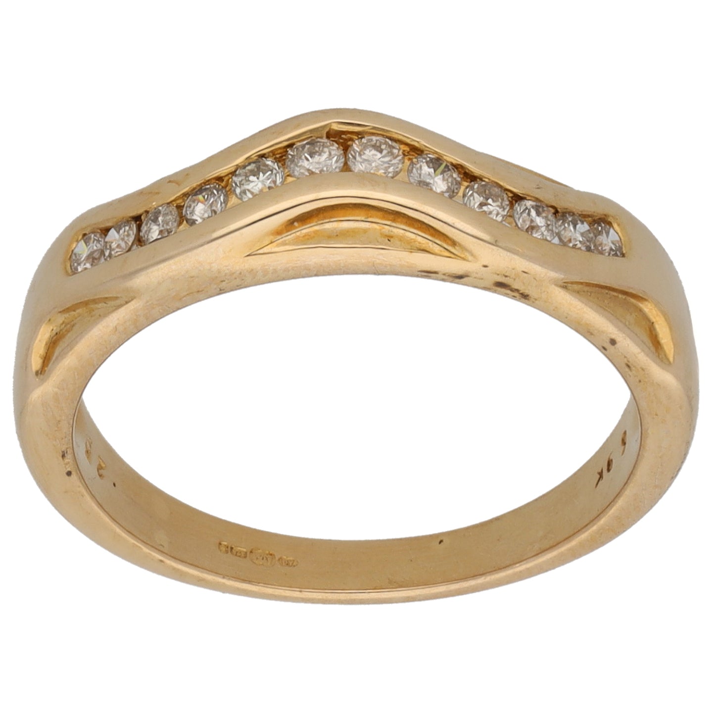 9ct Gold 0.25ct Diamond Half Eternity Ring Size N