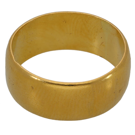 22ct Gold Plain Wedding Ring Size M
