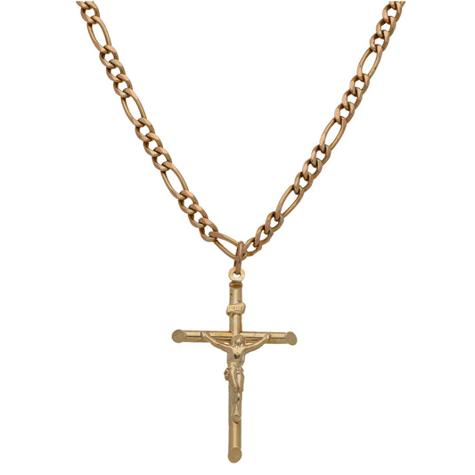 9ct Gold Crucifix Pendant With Chain