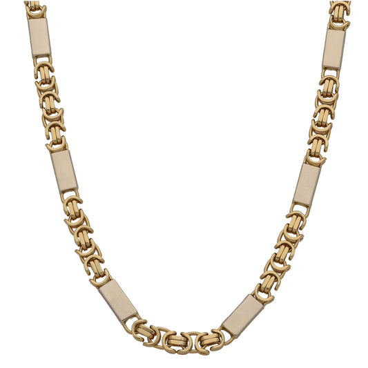 9ct Bi-Colour Gold Fancy Necklace 26"