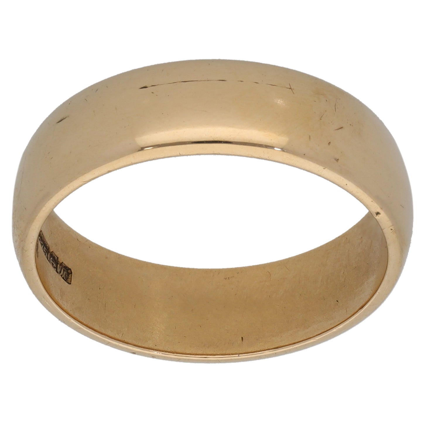 9ct Gold Plain Wedding Ring Size N