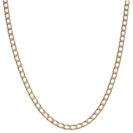 9ct Gold Curb Chain 22"