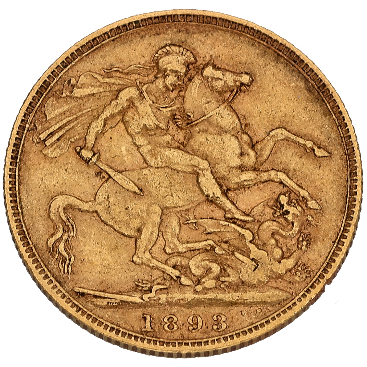 22ct Gold Queen Victoria Full Sovereign Coin 1893