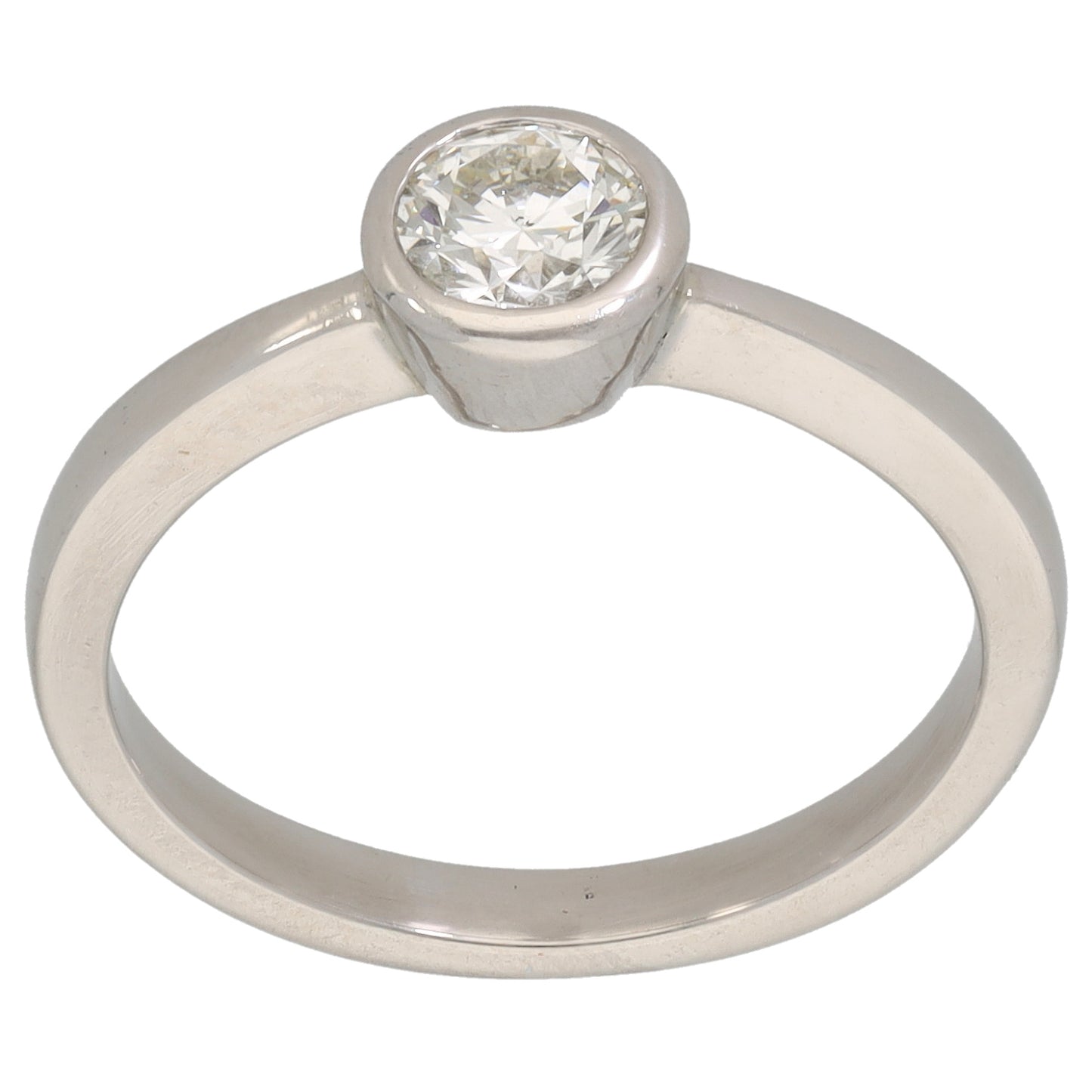 Platinum 0.50ct Diamond Solitaire Ring Size P