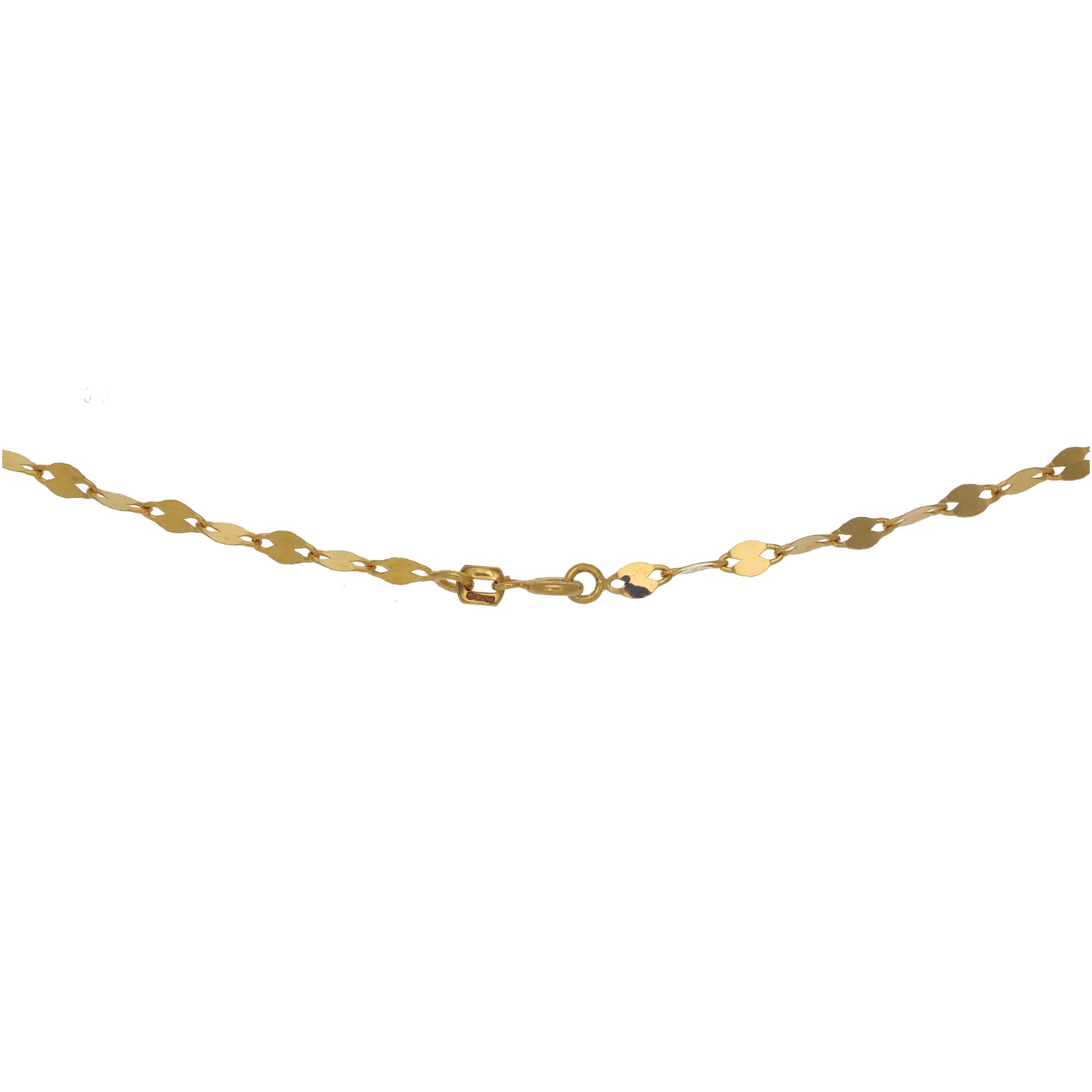 New 22ct Gold Twisted Oval Necklace 18"