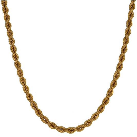 22ct Gold Rope Chain 22"