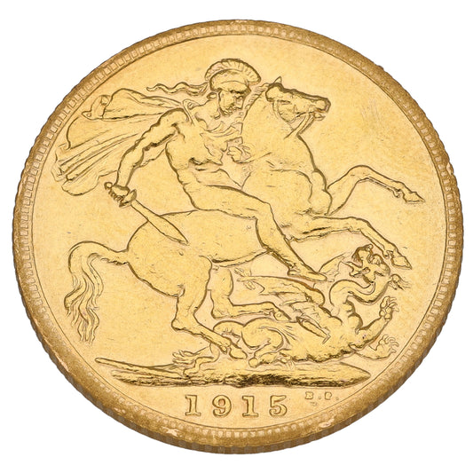 22ct Gold King George V Full Sovereign Coin 1915