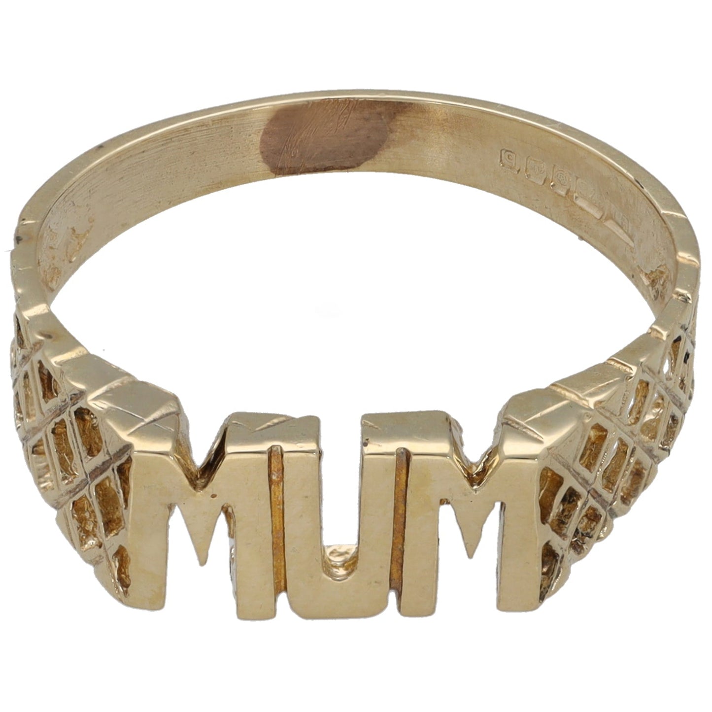 9ct Gold Mum/Mother Ring Size R