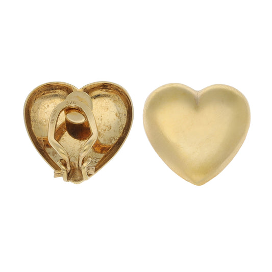 9ct Gold Dress/Cocktail Heart Earrings