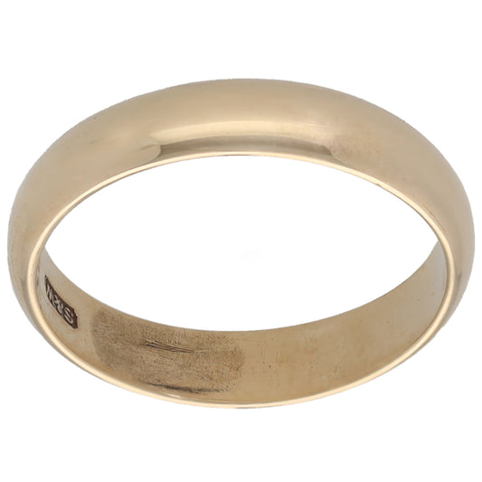 9ct Gold Plain Wedding Ring Size O