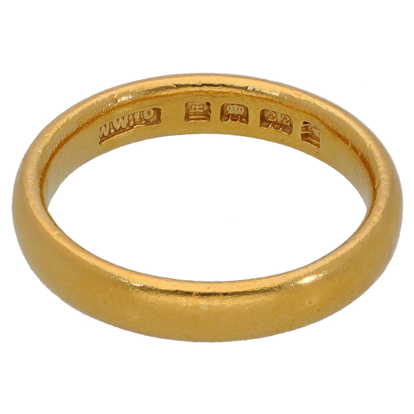 22ct Gold Plain Wedding Ring Size K