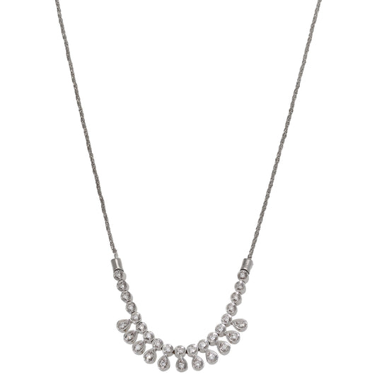 18ct White Gold 0.30ct Diamond Fancy Necklace 14"