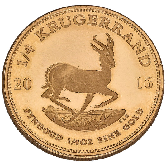 22ct Gold 1/4 OZ Krugerrand Coin 2016