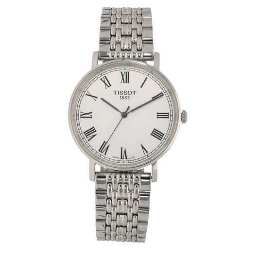 Tissot Everytime T109410A, white dial, stainless steel case and link bracelet
