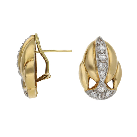 18ct Gold Cubic Zirconia Dress/Cocktail Earrings