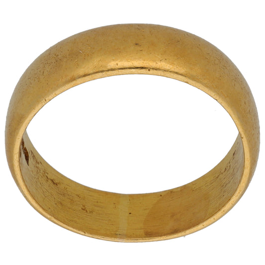 22ct Gold Plain Wedding Ring Size N