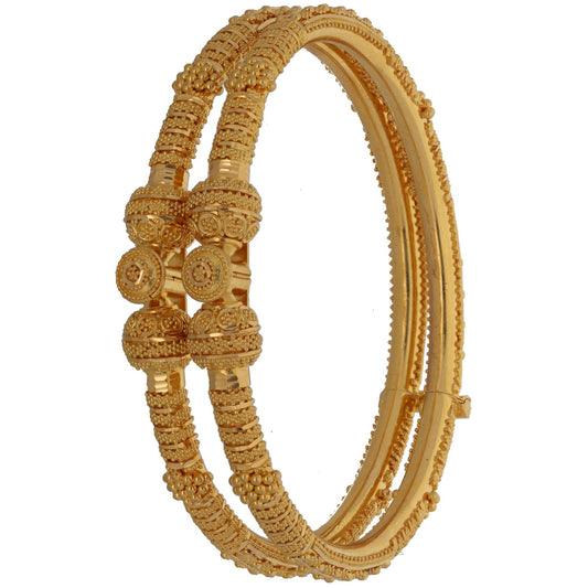 22ct Gold Set of 2 Fancy Bangles
