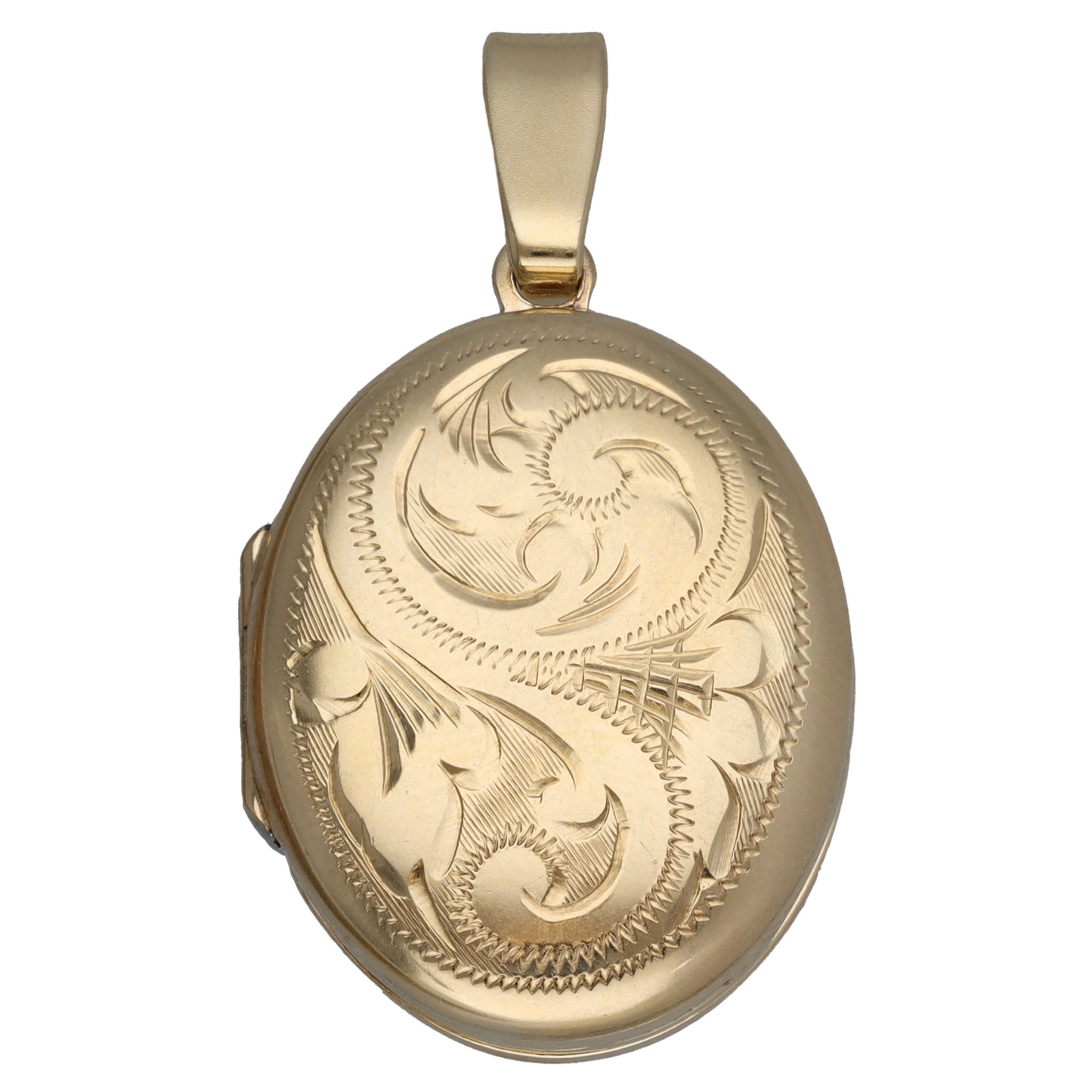 9ct Gold Patterned Locket Pendant