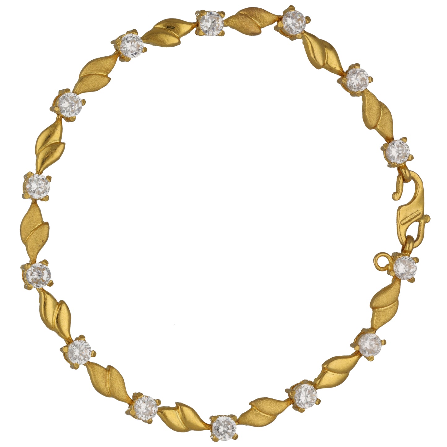 22ct Gold Cubic Zirconia Fancy Stone Set Bracelet