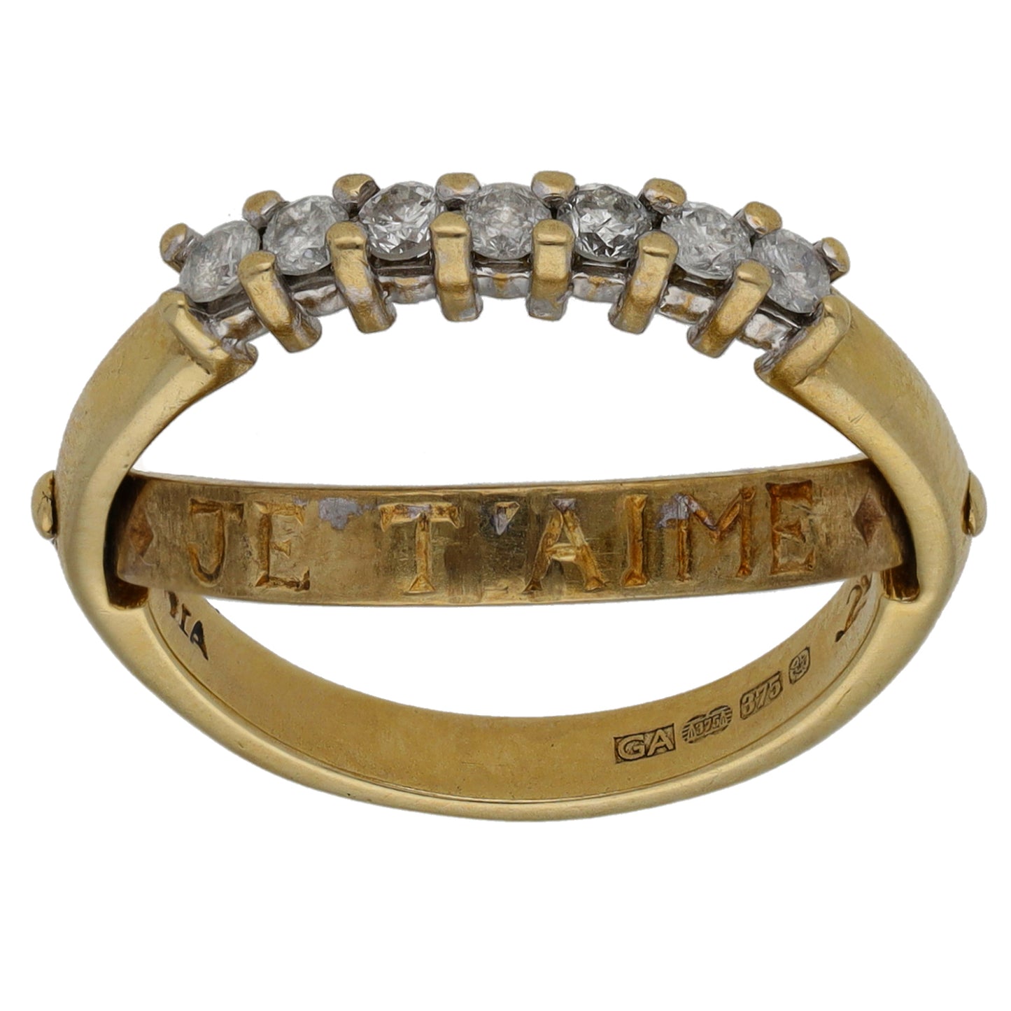 9ct Gold 0.25ct Diamond Half Eternity Ring Size K